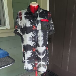 Modern Black and Red Men's Casual Shirt